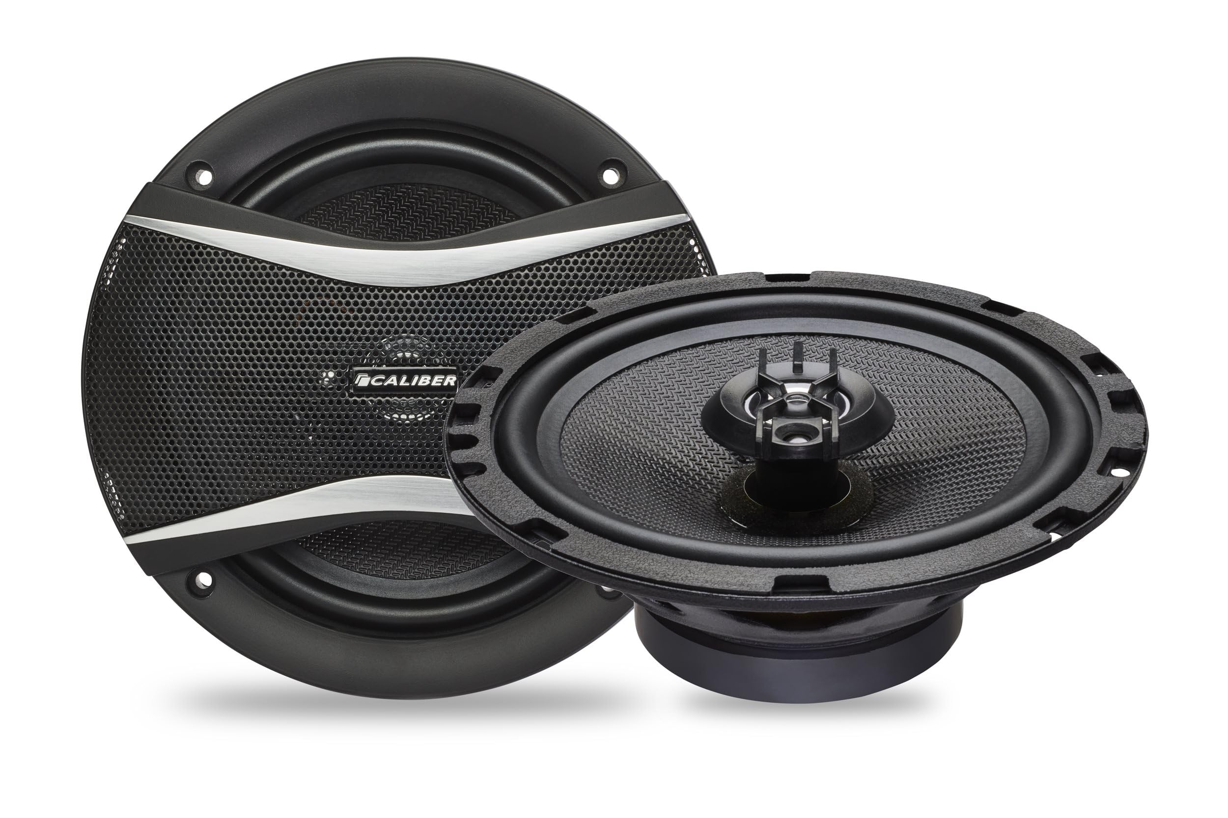 Caliber Haut Parleur Voiture - 2X Enceinte Voiture 120W - Matériel de Montage Inclus - Noir - 6,5 Pouces