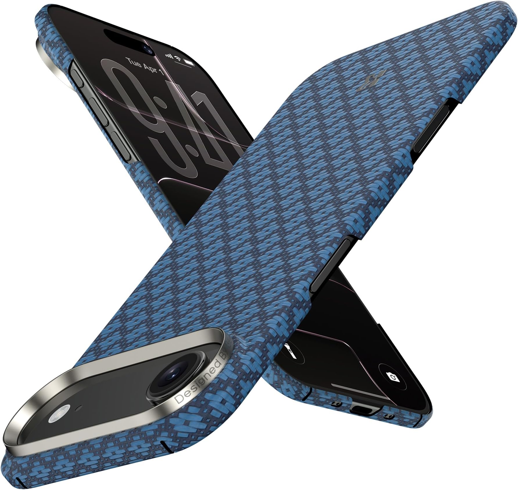 ArmorAir ArmorGrid Case for iPhone Air, Compatible with Magsafe, Ultra Slim & Lightweight Minimalist Case Built with Dupont Kevlar Aramid Fiber, Blue