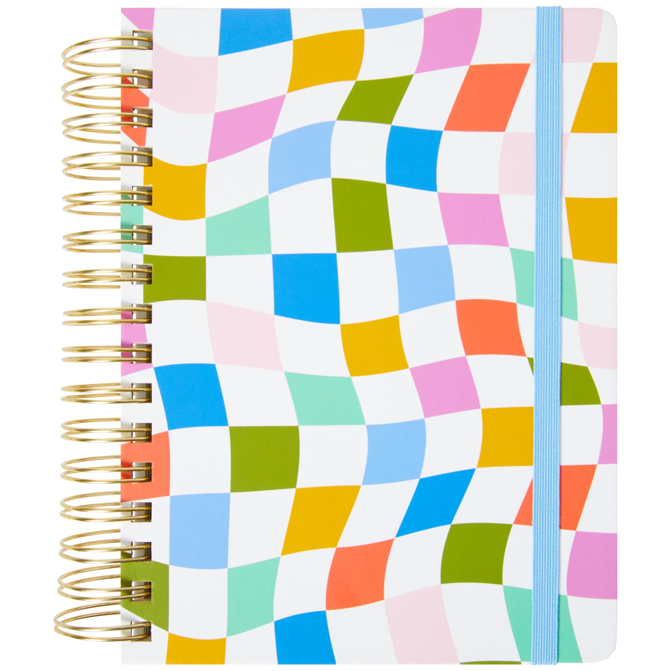 C.R. Gibson MJN2-25500 Signature Checkerboard Twin Wire 3-in-1 blanko, Punktraster und liniertes Tagebuch mit 480 Seiten, 21,6 x 21,6 cm, mehrfarbig