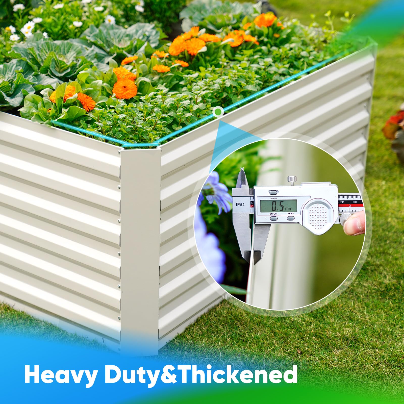 Snapklik.com : Quictent Galvanized Raised Garden Bed Metal Planter Box ...