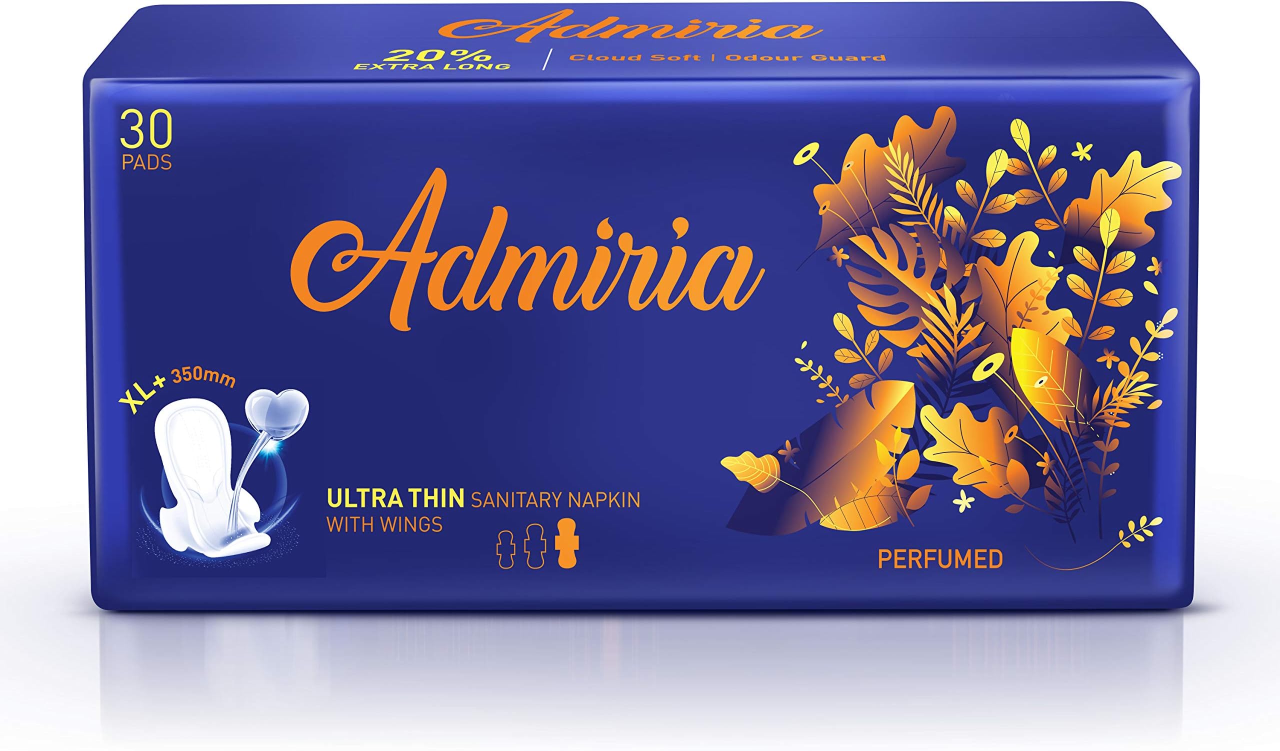 Admiria Ultra Thin Cloud Soft Sanitary Pad / Napkins - Extra Large (XL+) (Pack of 30)