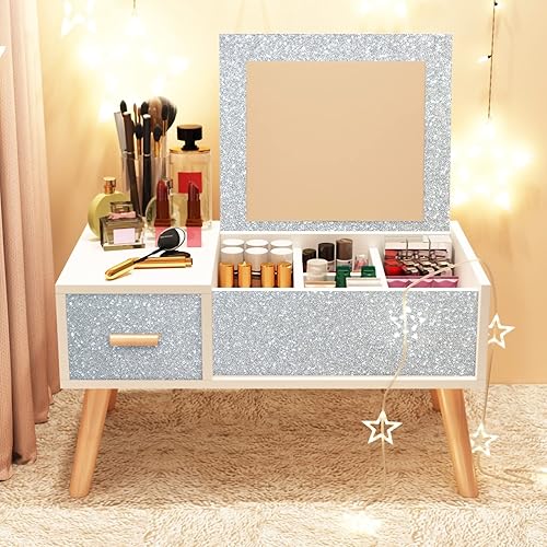 Miniatura 42 de Kitico Papel tapiz azul con purpurina para despegar y pegar, autoadhesivo, decorativo, decoración de bricolaje, 17.7 x 78.7 pulgadas