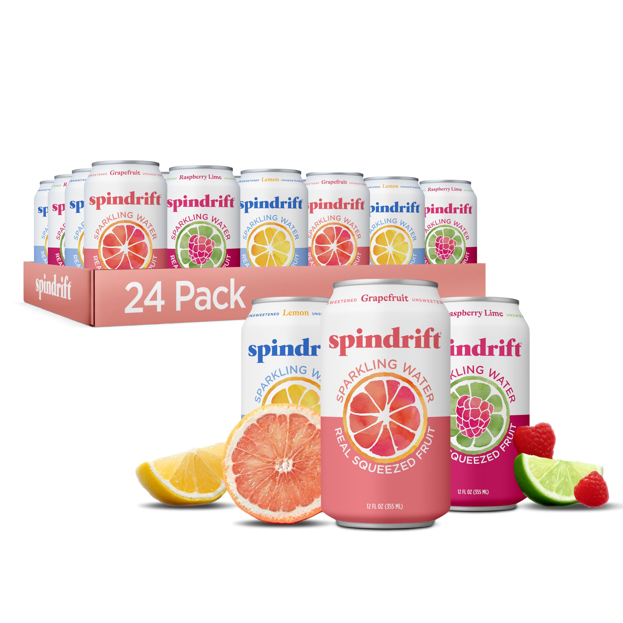Amazon.com: Spindrift Sparkling Water, Core 3 Flavor Variety Pack