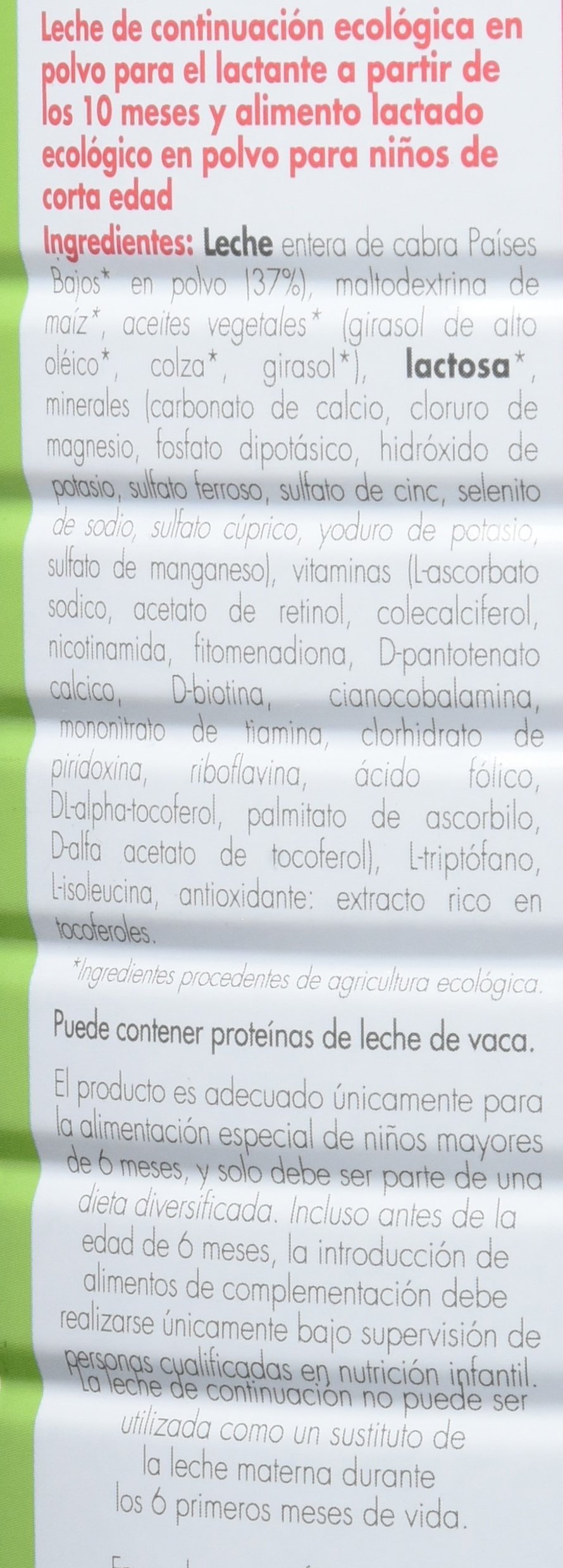 BabyBio Caprea Leche 3 Crecimiento - 900 gr