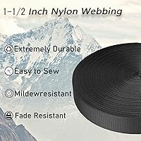 Vista 3 de Correa de nailon de 5/8" 3/4" 1" 1-1/4" 1-1/2" 2" ancho, correa de cincha pesada 1 pulgada 12 yardas, correas de nailon para reparación de equipos