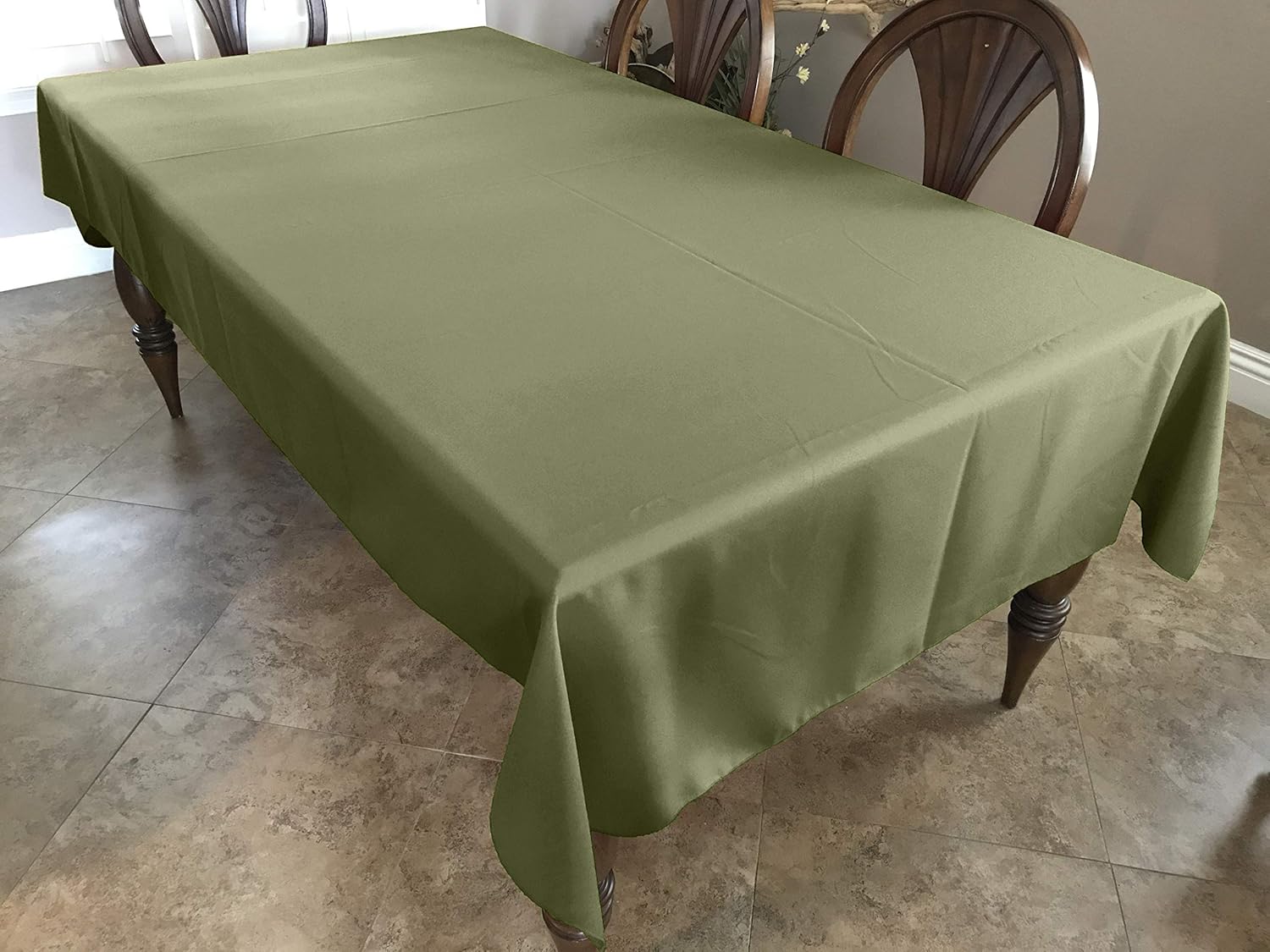 Zen Creative Designs Polyester Tablecloth Durable Machine Washable, Dining Room Holiday Decor (56" x 102" Rectangle, Checker Blue & White)