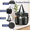 Portable Shower Bag, 25 x 23 x 14 cm, Portable Folding Shower Bag with Handle, and 6 Pockets, with Button, Multifunctional Foldable for Dorm, Gym, Swimming, Beach, Travel gallery image
