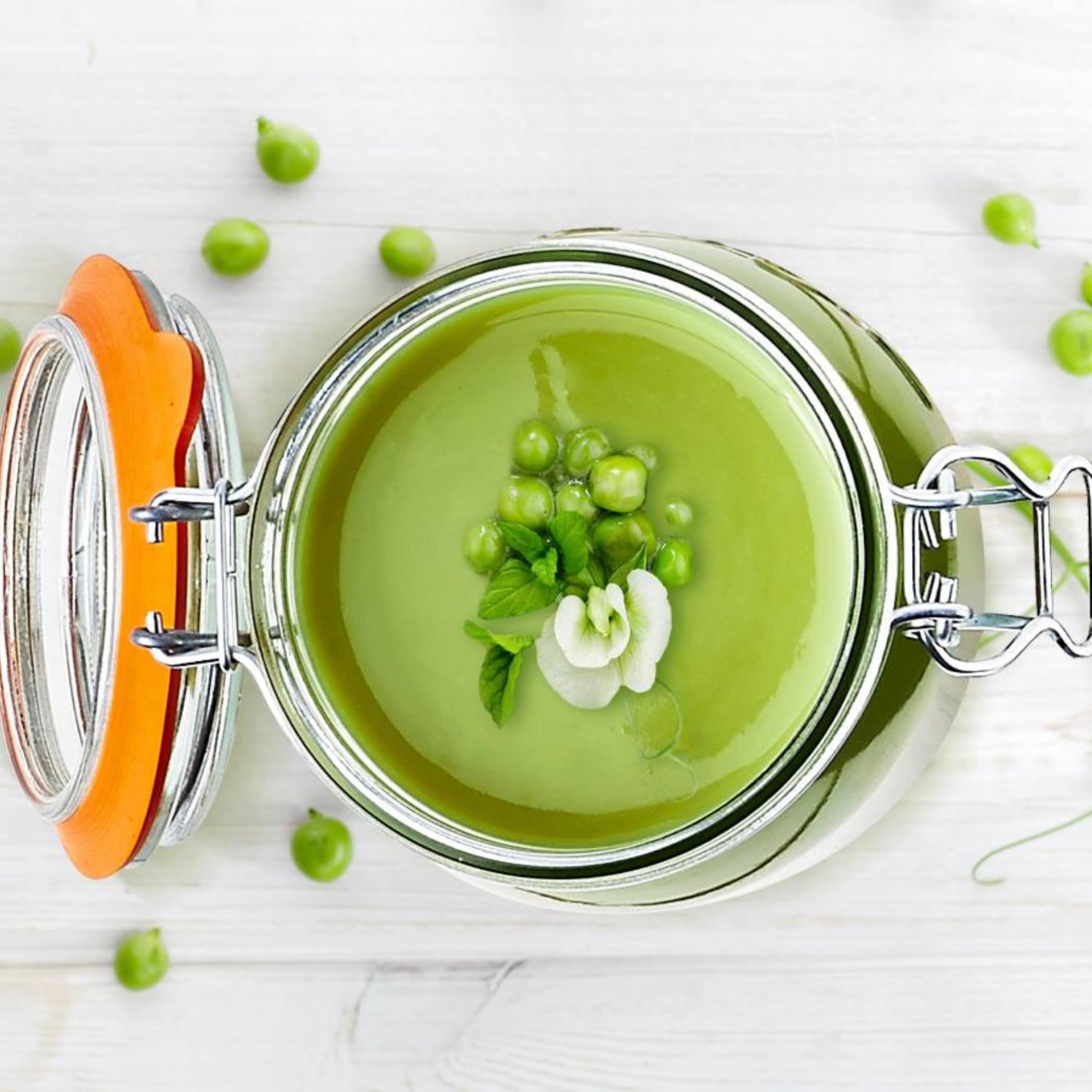 Le Parfait Super Jar Einmachglas mit luftdichter Gummidichtung und Drahtbügelverschluss, BPA-frei, für Essiggurken, Obst, Soßen und Lebensmittel, hergestellt in Frankreich, 500 ml, 4 Stück