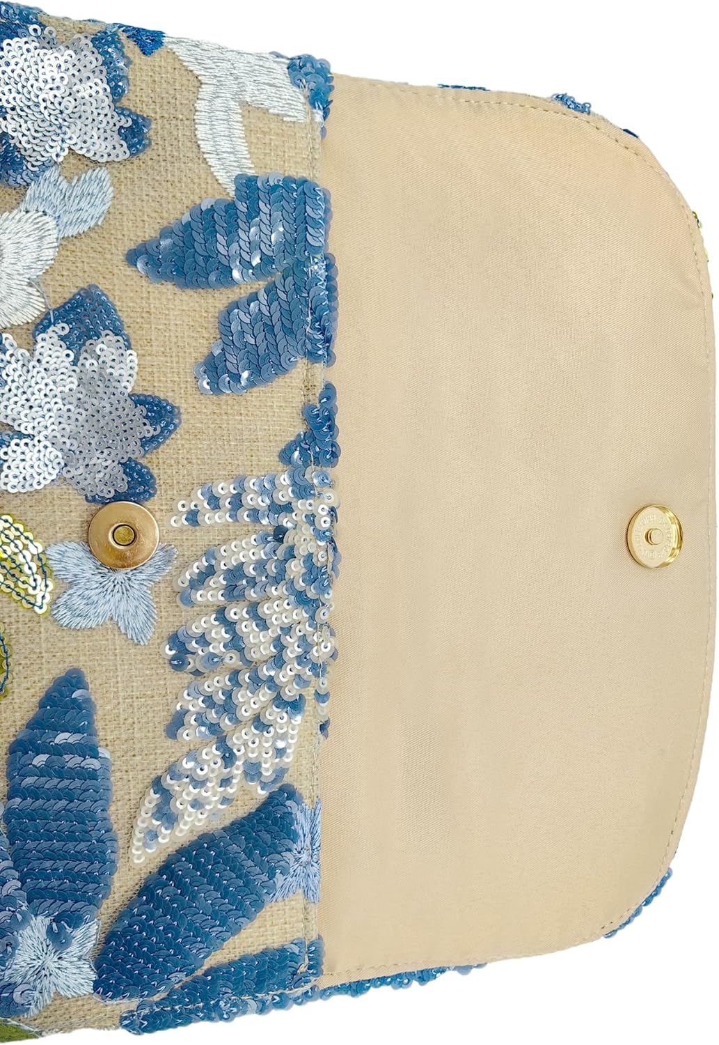 Floral Clutch Purses for Women Summer Embroidery Purses Sequin Unique Beaded Evening Bag Wedding Beach Colorful - Image 5