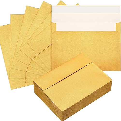 Miniatura 8 de Paquete de 300 sobres de Navidad A7 autoadhesivos de papel kraft A7 sobres de papel kraft para fiestas bodas invitaciones fotos 531 x 728 pulgadas