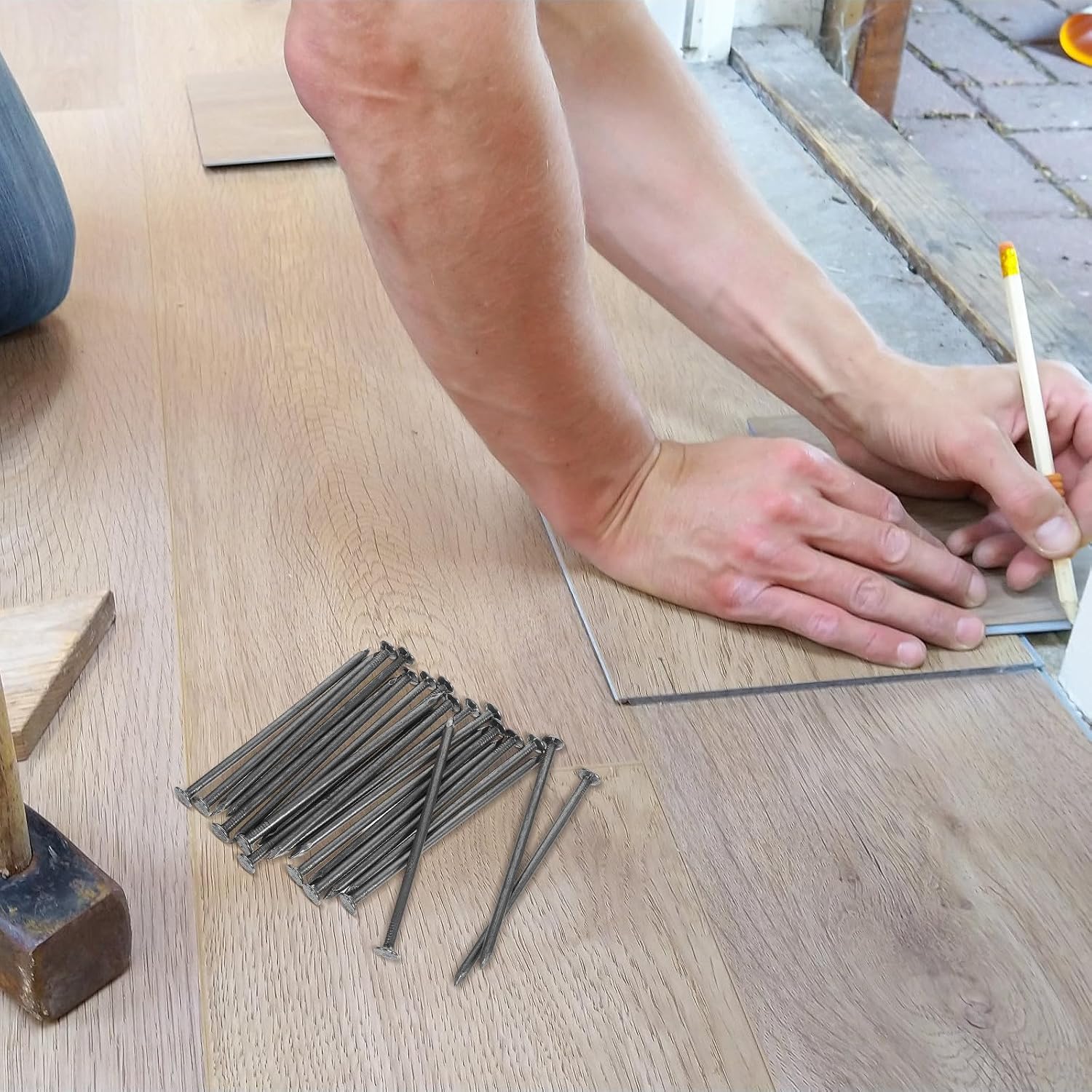 Iron Finishing Nails for Wood and Bricks Secure Installation and Effortless Insertion, 500g Heavy Duty Nails for Construction and Home Improvement Projects