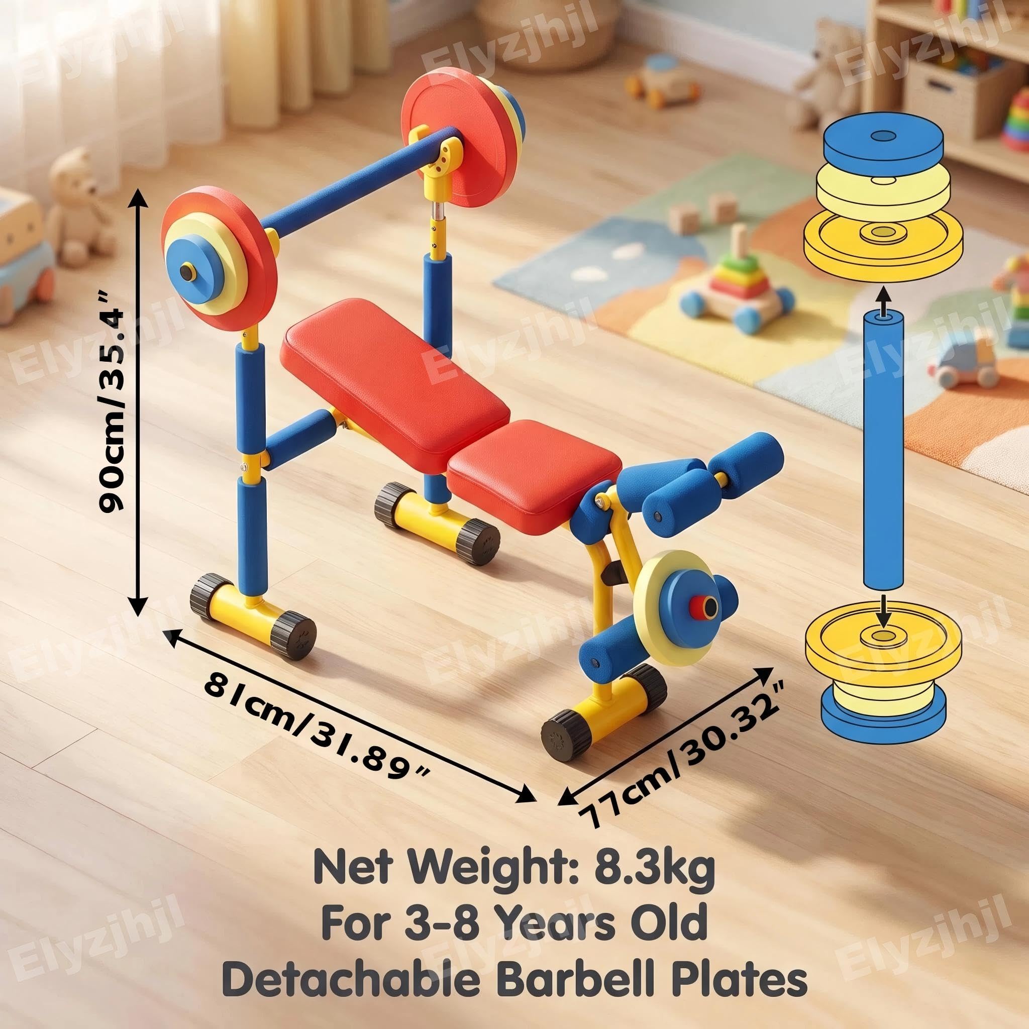 Hantelbank-Set für Kinder, Fitnessgerät