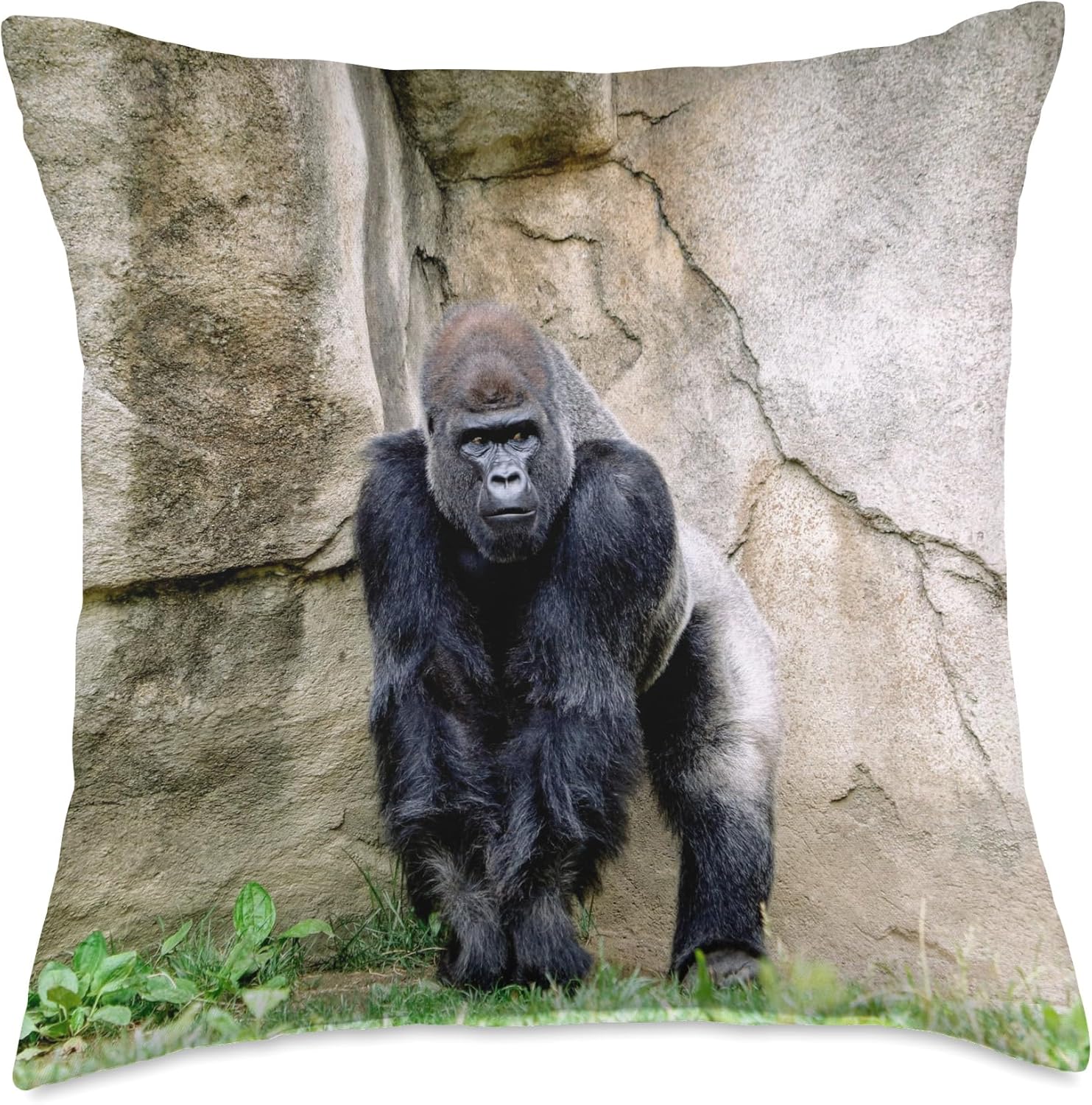Gorilla Monkey Throw Pillow