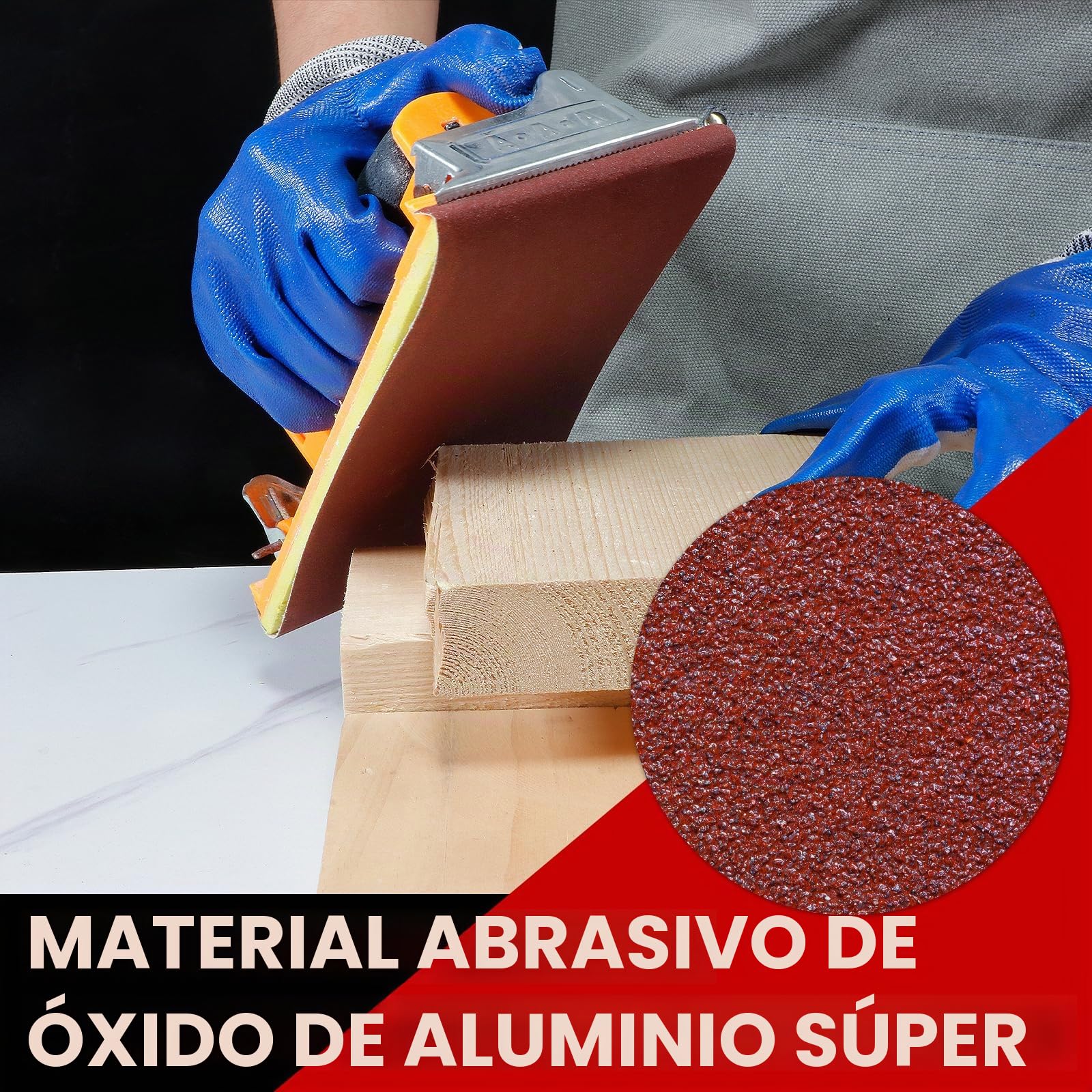 KONGMING Rollo de Papel de Lija 93mm x 5m Grano 40 80 120 180 240 X 5 Rollo para Lijadora Manual