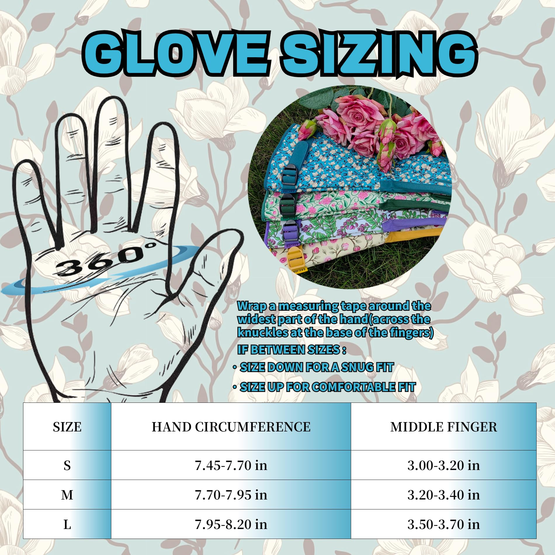 Guantes de jardinería multiusos, guantes de jardín de cuero sintético para mujer, guantes de trabajo, regalos de jardinería y regalos de jardín (azul lago, grande)