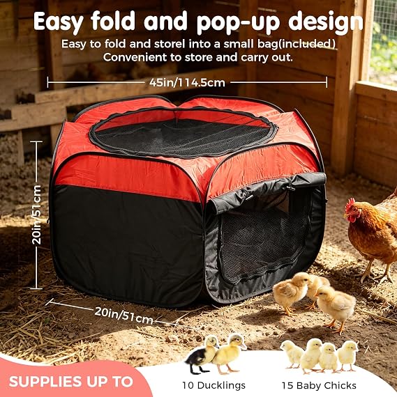 Upgraded Brooder Box for Chick Starter Kit, Dual Door Chicken Brooder