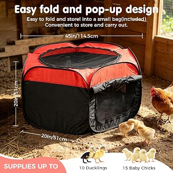 Upgraded Brooder Box for Chick Starter Kit, Dual Door Chicken Brooder