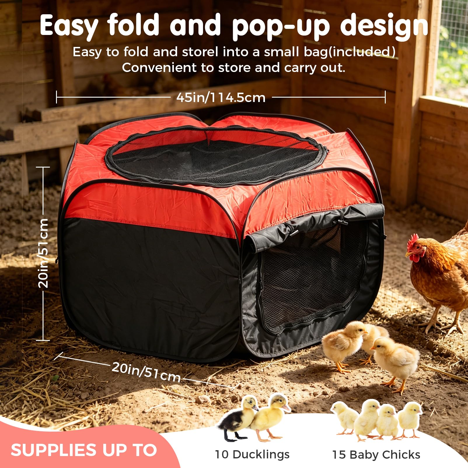 Caja de cría de Pollitos, Caja de cría de Pollitos, incubadora de Pollitos | para aves de corral, equipo de caja de eclosión, juego completo de caja de cría de pol-litos Tech