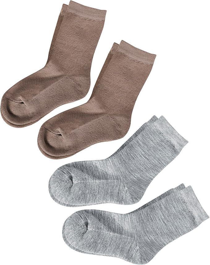 VITSOCKS Merino Wol Sokken Kinderen Warm Gewatteerde Zool (4 PAAR) Jongens Meisjes 2-10 Jaar, multipack1, 23-26