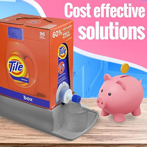 Miniatura 6 de Skywin Dispensador de detergente para ropa ecológica con paquete fácil de almacenar, dispensador de detergente líquido de plástico para ropa,