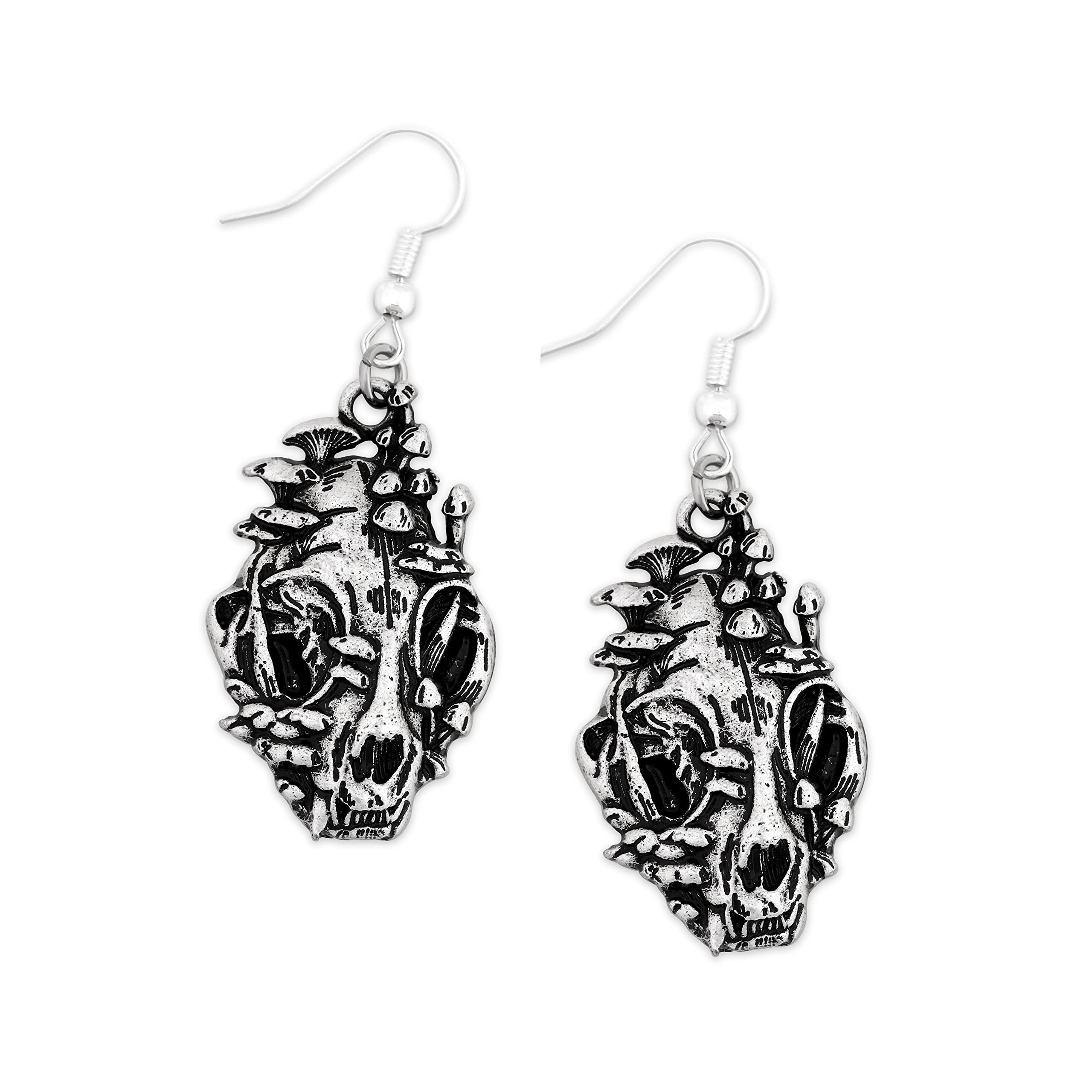 HAQUIL Tree Mushroom House Nature Necklace Gift Forest Charm Chain Mushroom Stuff Women Fashion Earrings Gift