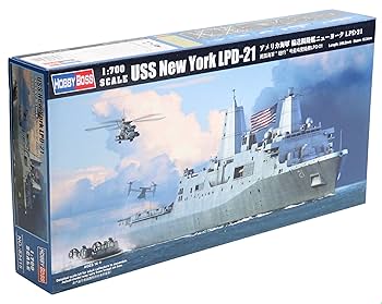 U.S.S アメリカ海軍艦船 バックル 1/700 アメリカ海軍 ドック型輸送揚陸艦 USS ニューヨーク LPD
