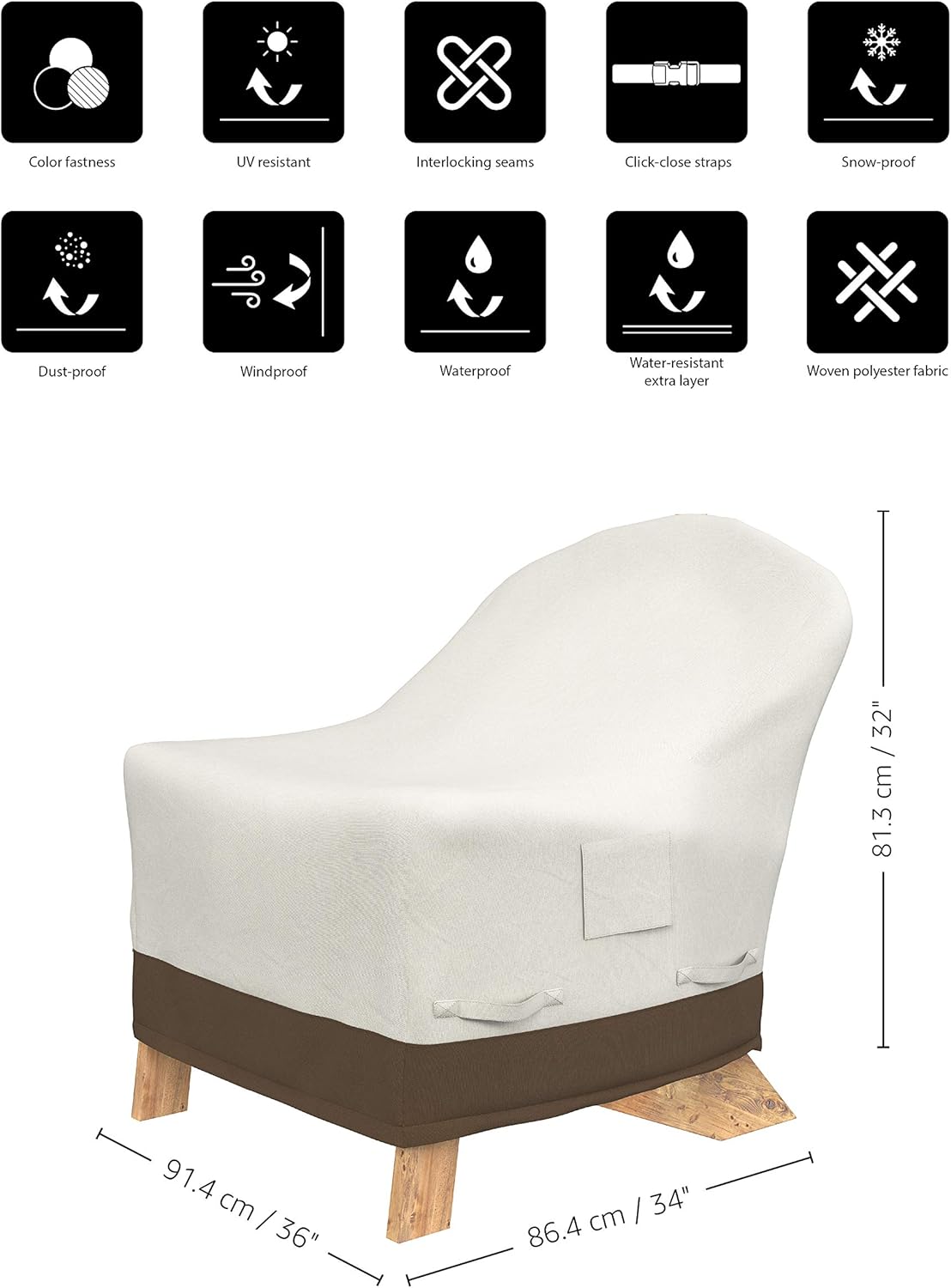  Basics Adirondack-Chair Outdoor Patio Furniture Cover : Everything Else