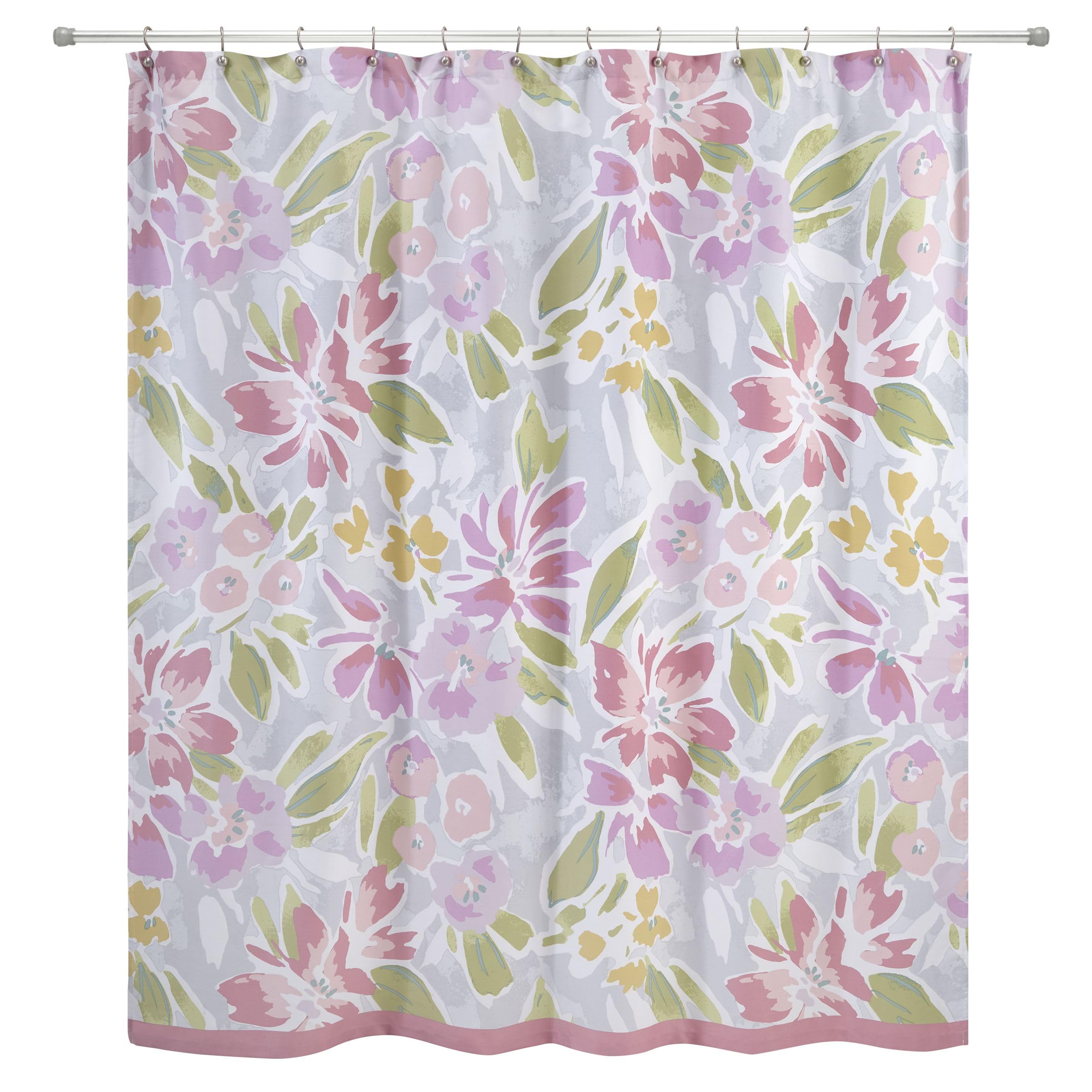 Rideau de douche Izod Catalina multicolore grand format pour baignoire et salle de bain