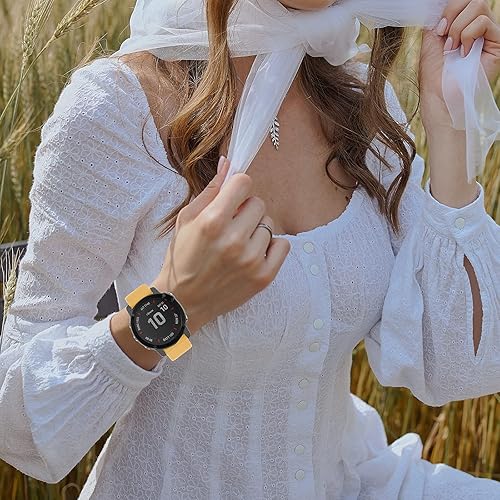 Vista 13 de OVERSTEP Correa de reloj de silicona suave compatible con Garmin Fenix 5X Band 1.024 in de ancho para Fenix 6X/Fenix 7X/Fenix 5X Plus/Fenix 6X