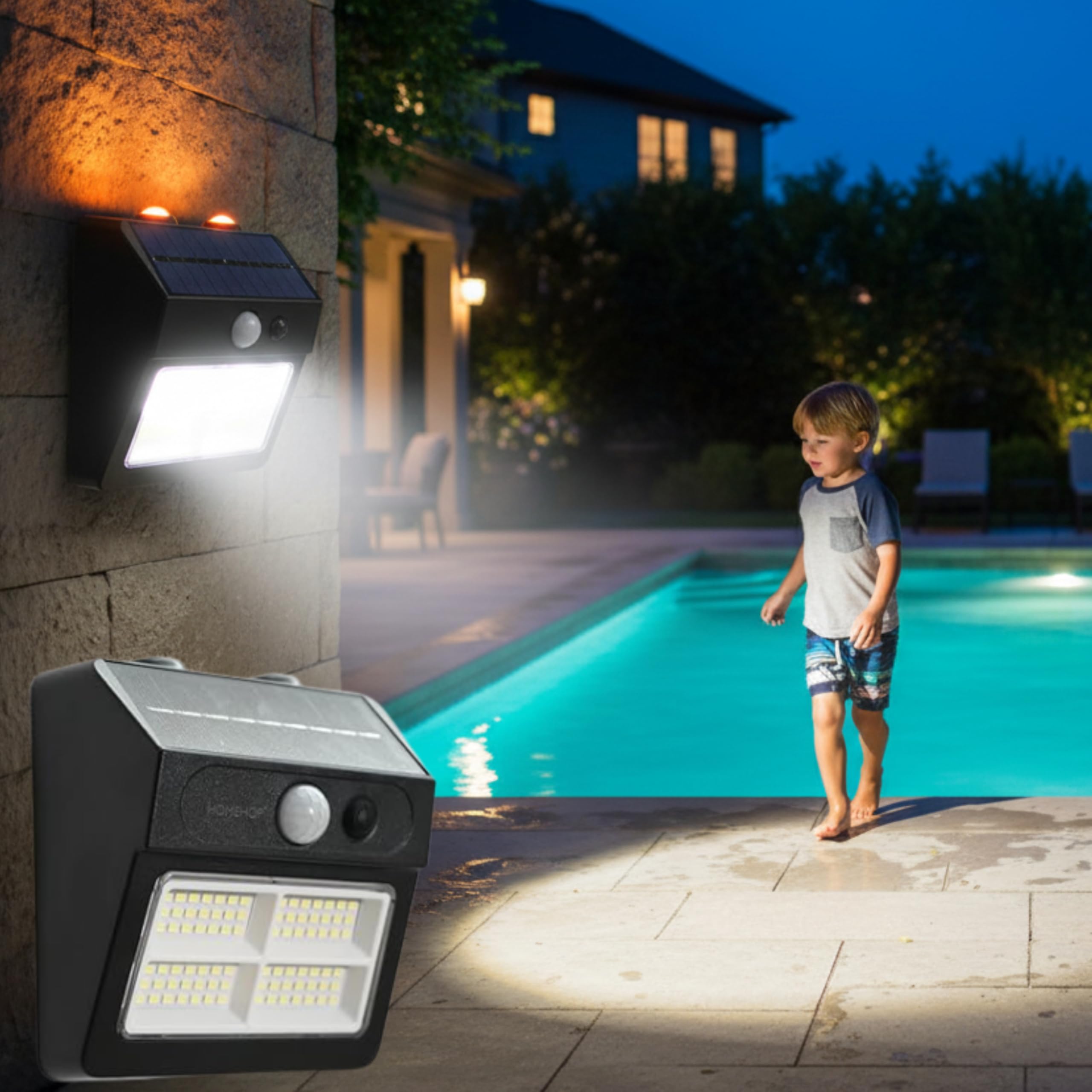 Homehop Solar Lights for Wall Security Motion Sensor Waterproof 84 LED Lamp for Outdoor, Garden Lights Outdoor Waterproof,Balcony, Home, Automatic (3.2V/1200mAH)-image-5