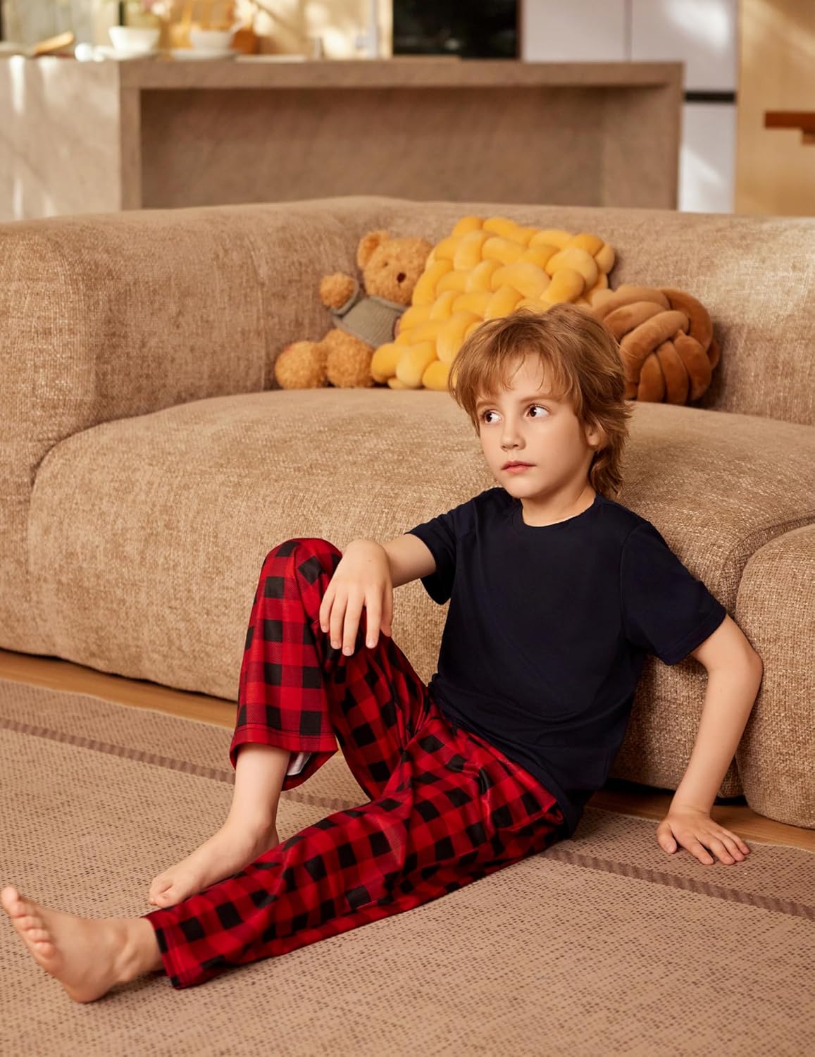 Arshiner Boys Pajamas Short Sleeve and Long Pants 2 Piece Pajama Set for Boys 6-14 Years - Image 4