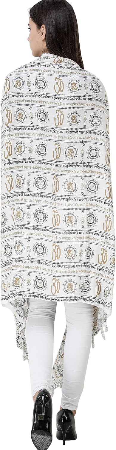 Exotic India Gayatri Mantra Prayer Shawl