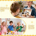 Niceup 24PCS Small Stuffed Animals Bulks Adopt a Puppy Party Favors Mini Plush Dog Gift for Kids Classroom Pet Adoption Birthday Party Decoration Toys Goodie Bag Fillers Easter Basket Stuffer