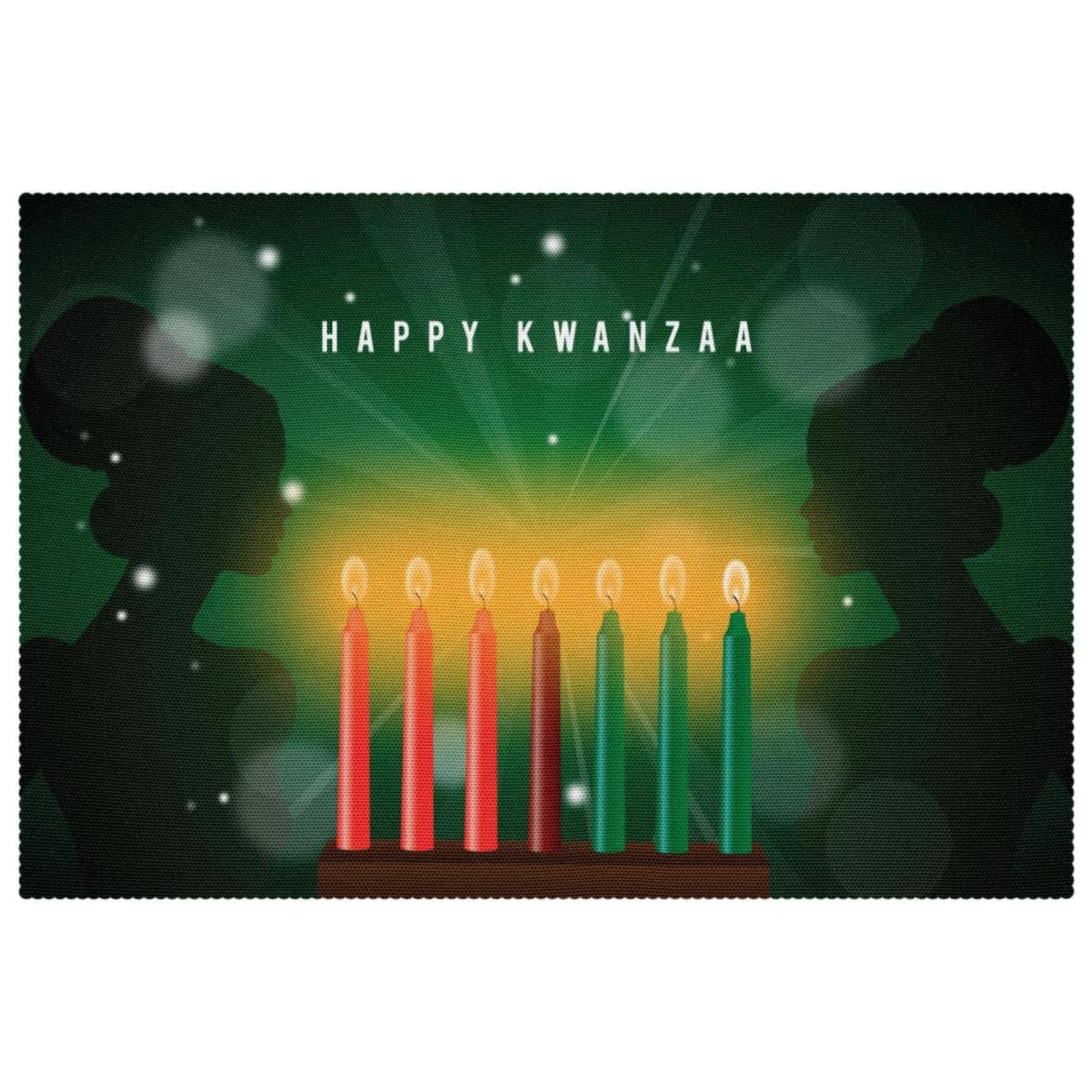 Lot de 6 sets de table Kwanzaa pour de grands repas de fête