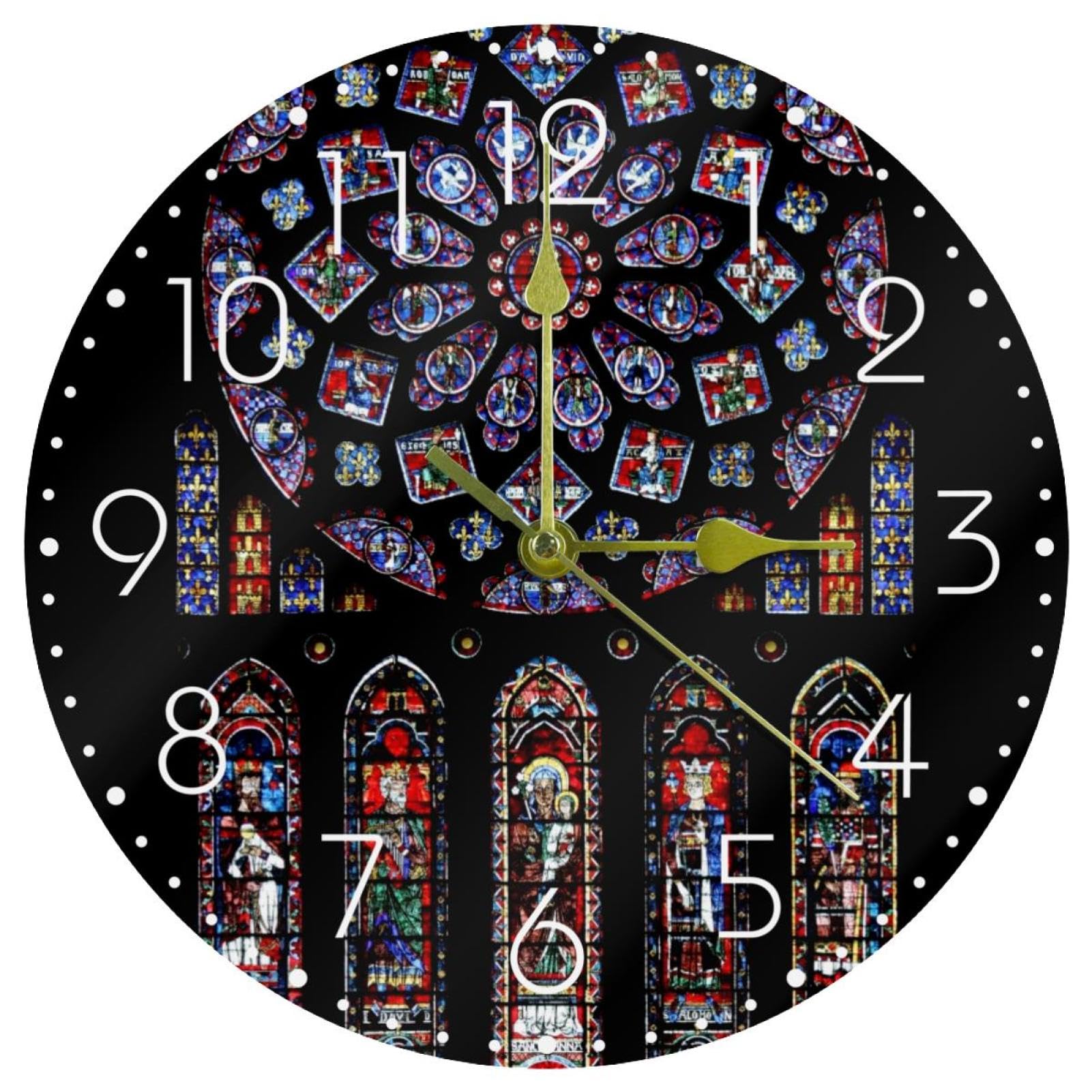 Horloge murale silencieuse en acrylique circulaire pour salon et chambre
