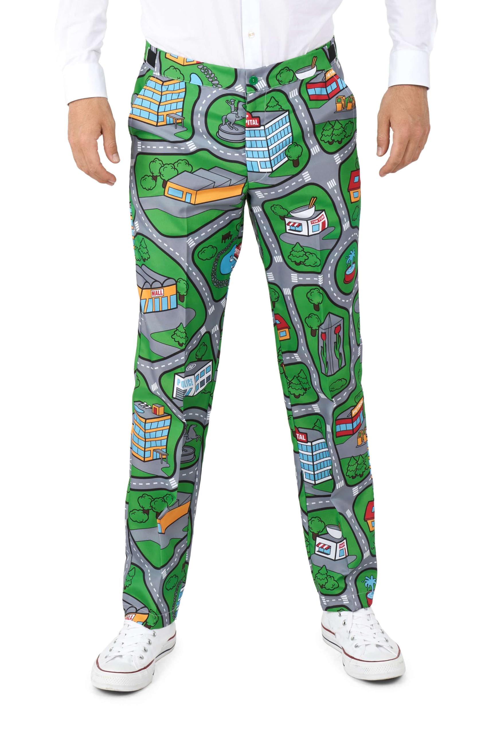 Suitmeister Herrenanzug Carpet City Green - Outfit - inklusive Blazer, Hose und Krawatte - Grün