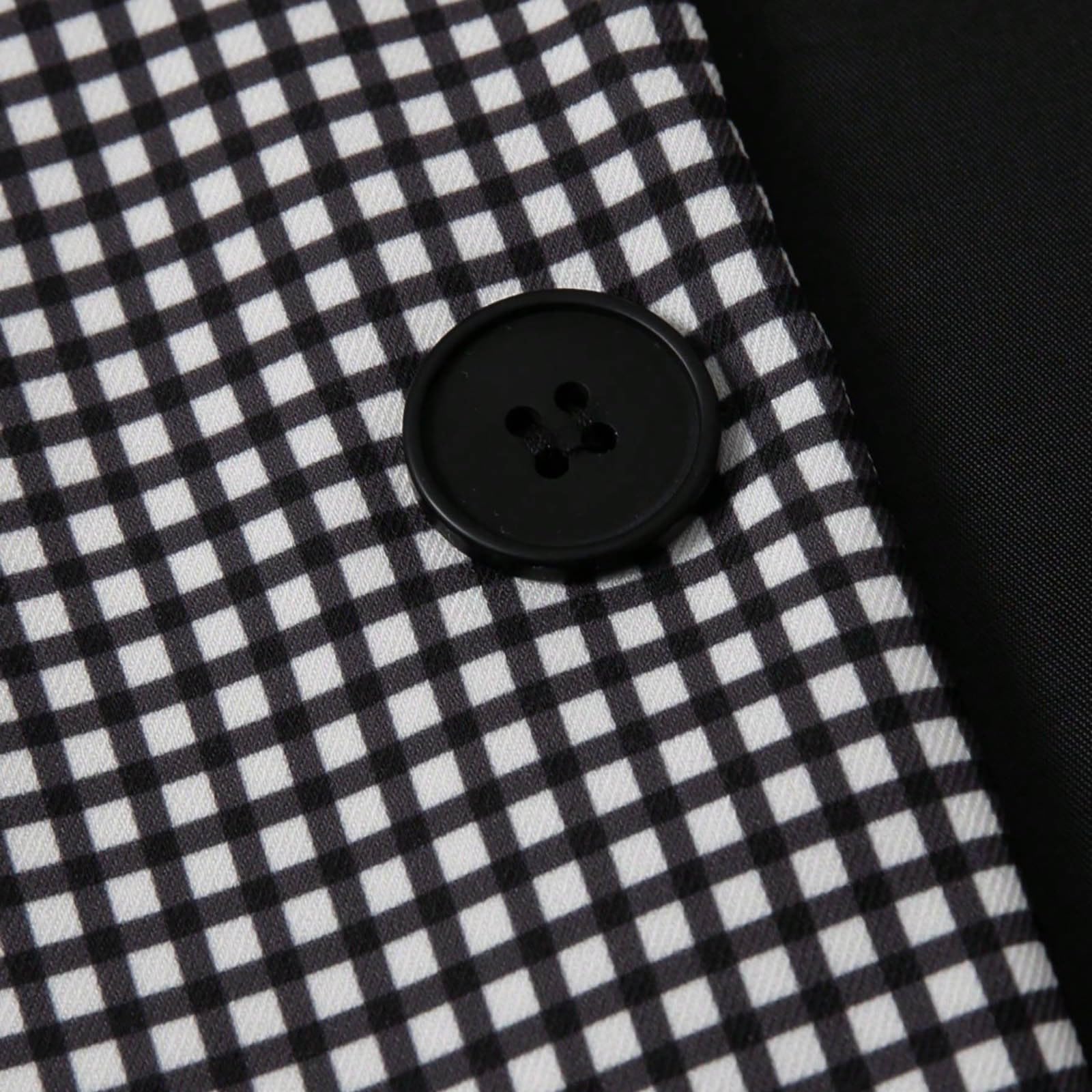Generisch Tuta estiva da uomo a quadri, a maniche corte, giacca e pantaloncini, abbigliamento moderno, per il tempo libero, business, casual, estivo, set da uomo, leggero, a quadretti, set da lavoro