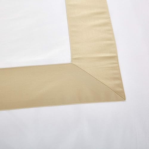 Miniatura 5 de Bicolore Collection - Juego de fundas de edredón de 3 piezas, no incluye relleno, clásico, europeo, 100% algodón egipcio, satén, lujoso marco de 400