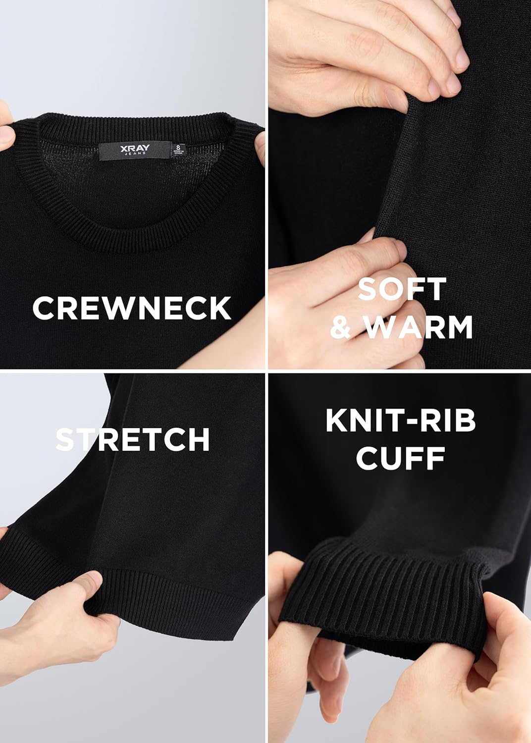 X RAY Boys Crewneck Sweater (XS - XXL), School Uniform Big Boys' & Little Kids Youth Crew Neck Long Sleeve Pullover - Image 5