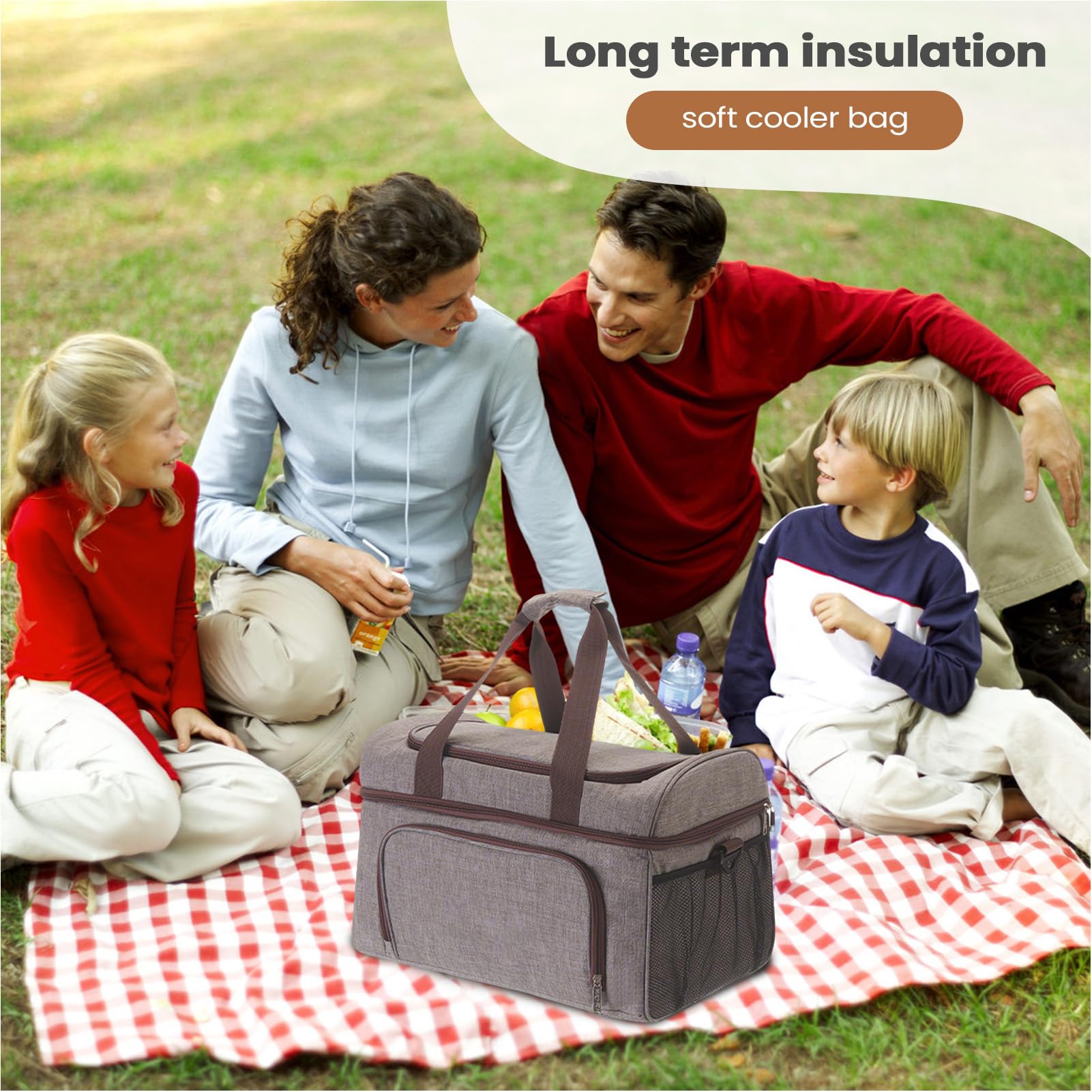 Bolsa isotérmica de 30 litros, impermeable flexible plegable | bolsa aislante impermeable – ideal para el almuerzo y la escuela, playa, comestibles, picnic, carreras