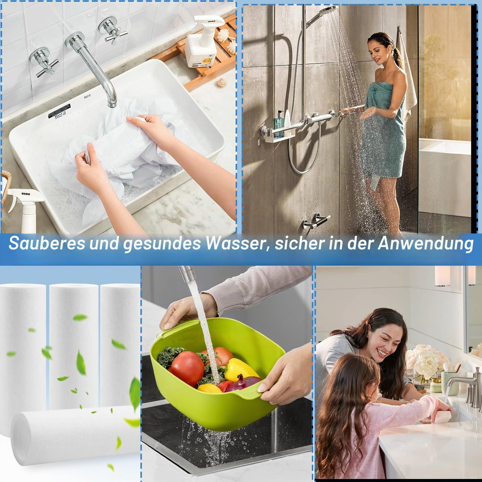 2 Stück 50 µm Ersatzfilter Kompatibel mit Grünbeck Wasserfilter FS 1", Hauswasserfilter Ersatz Kerzenfilter, Ohne Schutzglocke, PP-Baumwolle, Filterkerzen Kompatibel mit Grünbeck Geno Feinfilter FS 1"