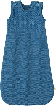 Carrier Sleeping Bag Baby & Toddler - 100% Organic Merino TOG 1.7 - Breathable - Unisex Size 60 cm & 75 cm - Sustainable & Fair - for Summer and Winter - Made in Germany | Pigeon Blue Size 2 75 cm