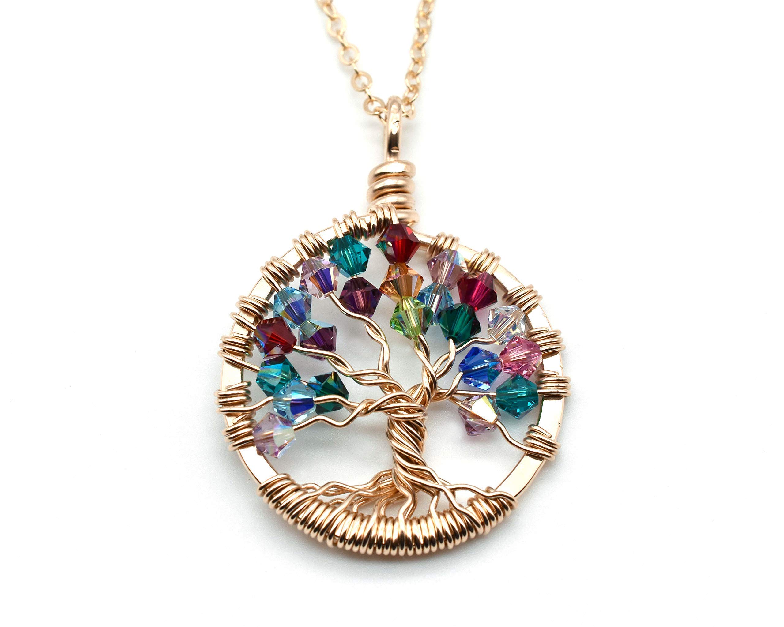 Grandma Necklace With Birthstones, Up to 36 Family Members, Generation  Necklace 14k Gold Filled, Family Tree Necklace for Women, Customized Family