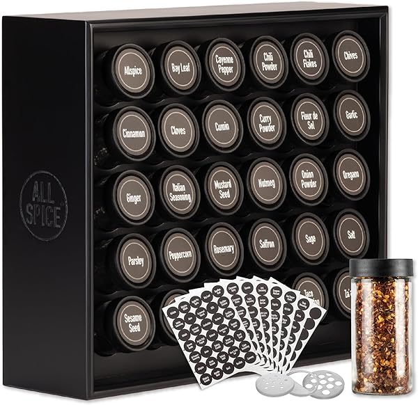AllSpice Houten Kruidenrek met 30 Potten