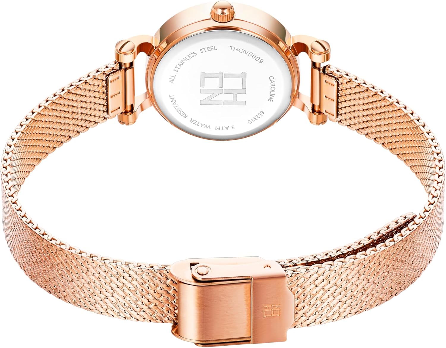 THCN Women's Watch, Gold Watches for Women with 40 Cubic Zirconia, Stainless Steel Sapphire Glass Japanese Quartz Movement, Gift for Her - Image 7