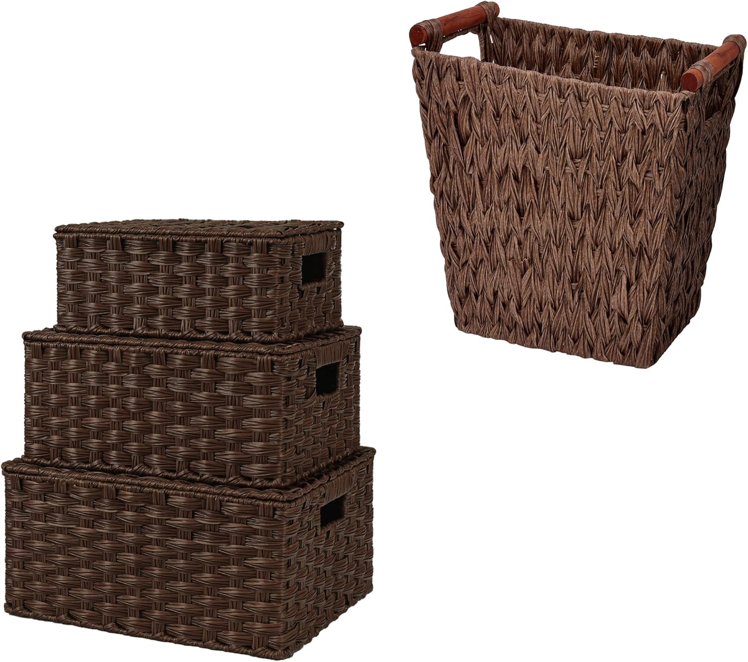 GRANNY SAYS Bundle of 3Pack Wicker Baskets Organizing & 1