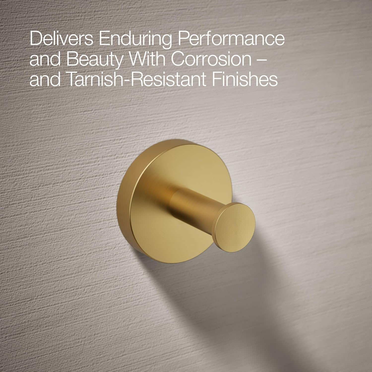 Kohler 27290-2MB Elate® Robe Hook, Vibrant Brushed Moderne Brass