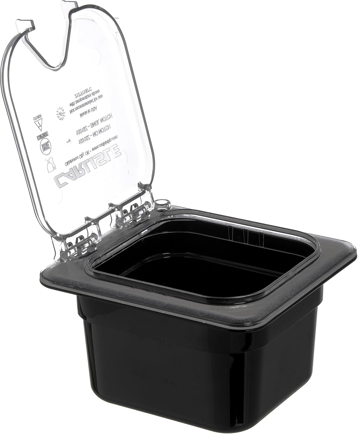 Carlisle FoodService Products Storplus 1/6-Size Plastic Food Pan, Food Storage Container, for Catering, Buffets, Restaurants, Polycarbonate, 1/6 Size, 4 Inches Deep, Black, (Pack of 6) - Image 10