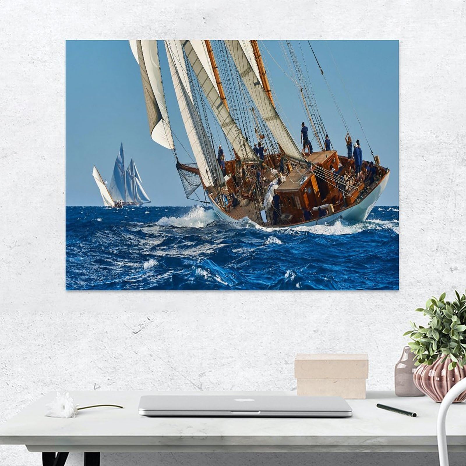 Erwachsener Puzzle 1000 Teile Aus Holz Puzzle，Segelschiff，Personalisierung Erwachsener Spiel Kind Spielzeug Kreatives Geschenk Art Zuhause Dekoration（75x50cm）-O85