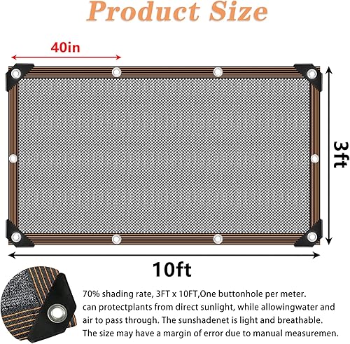 Miniatura 7 de Paño de sombra  para plantas de invernadero, 70% bloqueador solar  para jardín al aire libre, pérgola, patio, césped, paños de sombra para perrera,